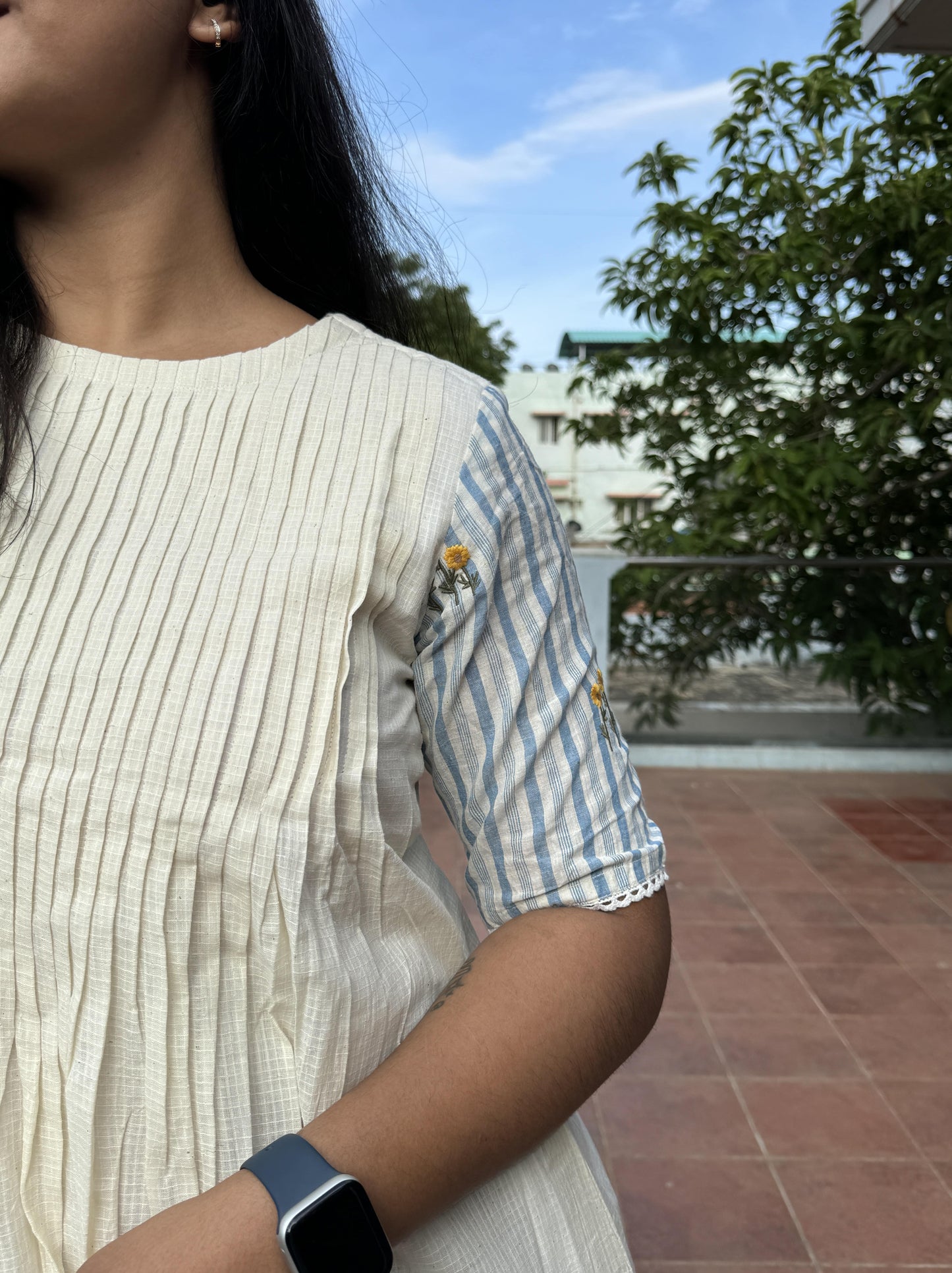 Khadi Pintuck Dress