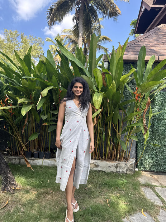 Rose Dress in Khadi Solids