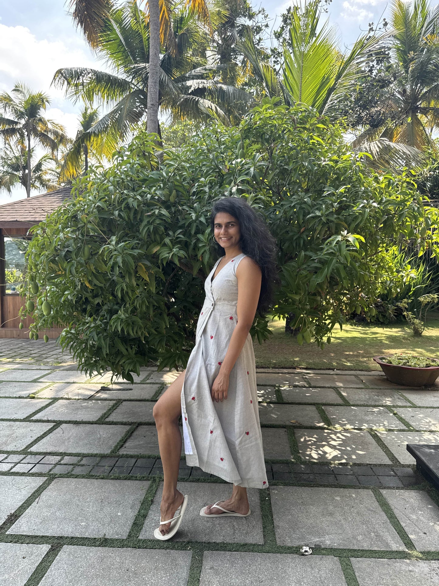 Rose Dress in Khadi Solids