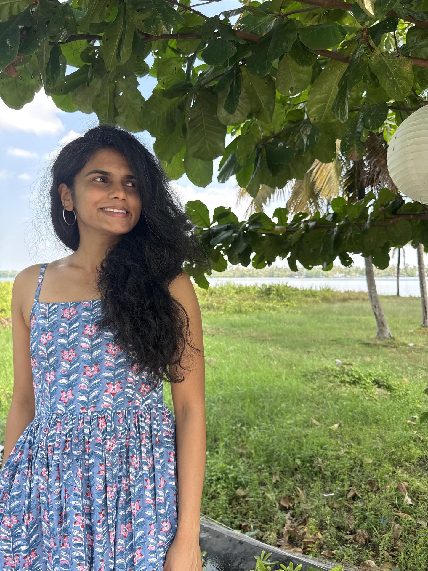 Blue Spaghetti Dress