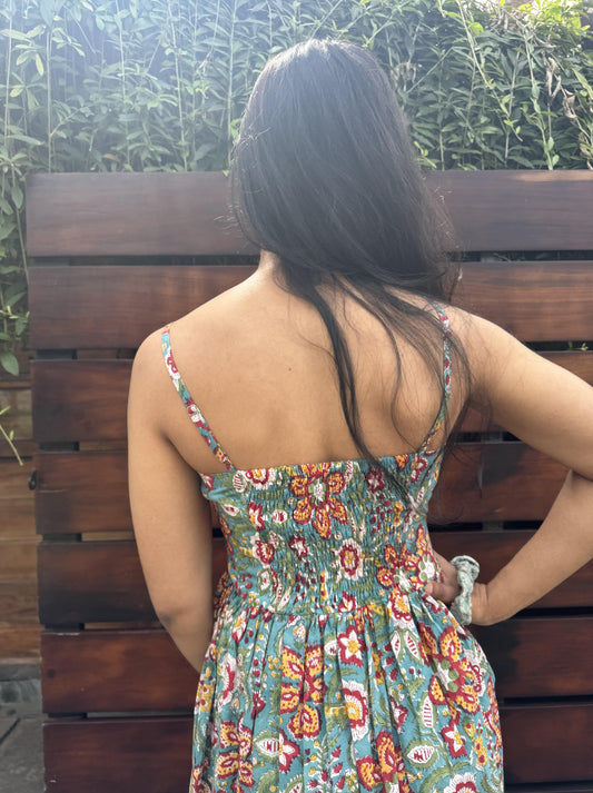 Green Spaghetti Dress