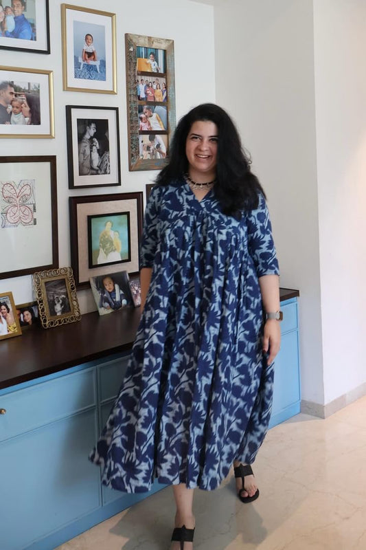 Indigo Inverted Yoke Dress
