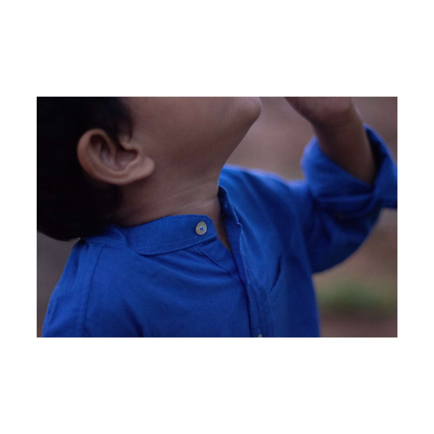 Blue Khadi Kids Shirt