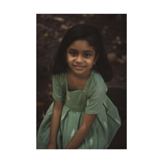 Green Jamdani Dress