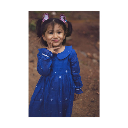 Blue Jamdani Dress