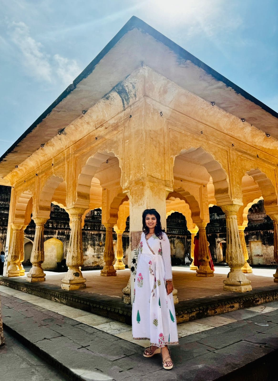 Mughal Garden Hand Block Wrap around Dress