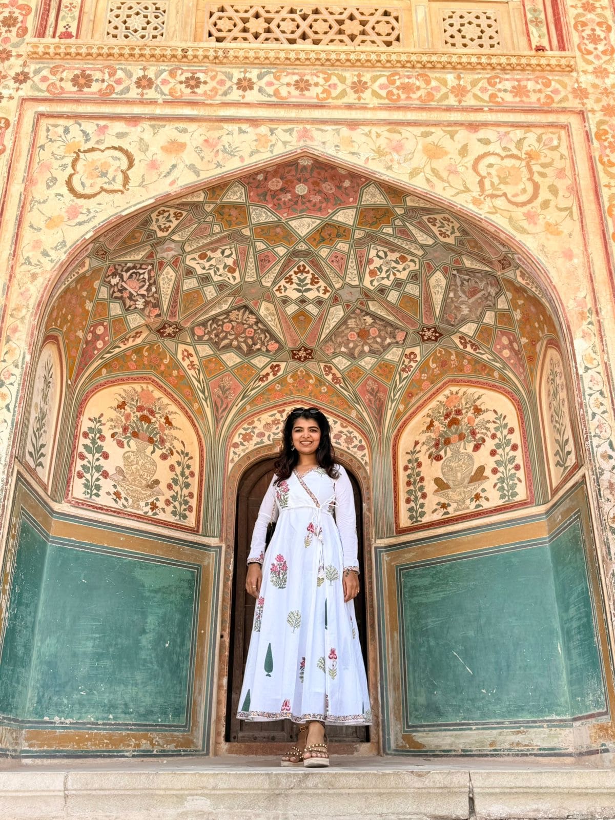 Mughal Garden Hand Block Wrap around Dress