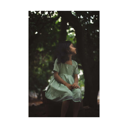 Green Jamdani Dress