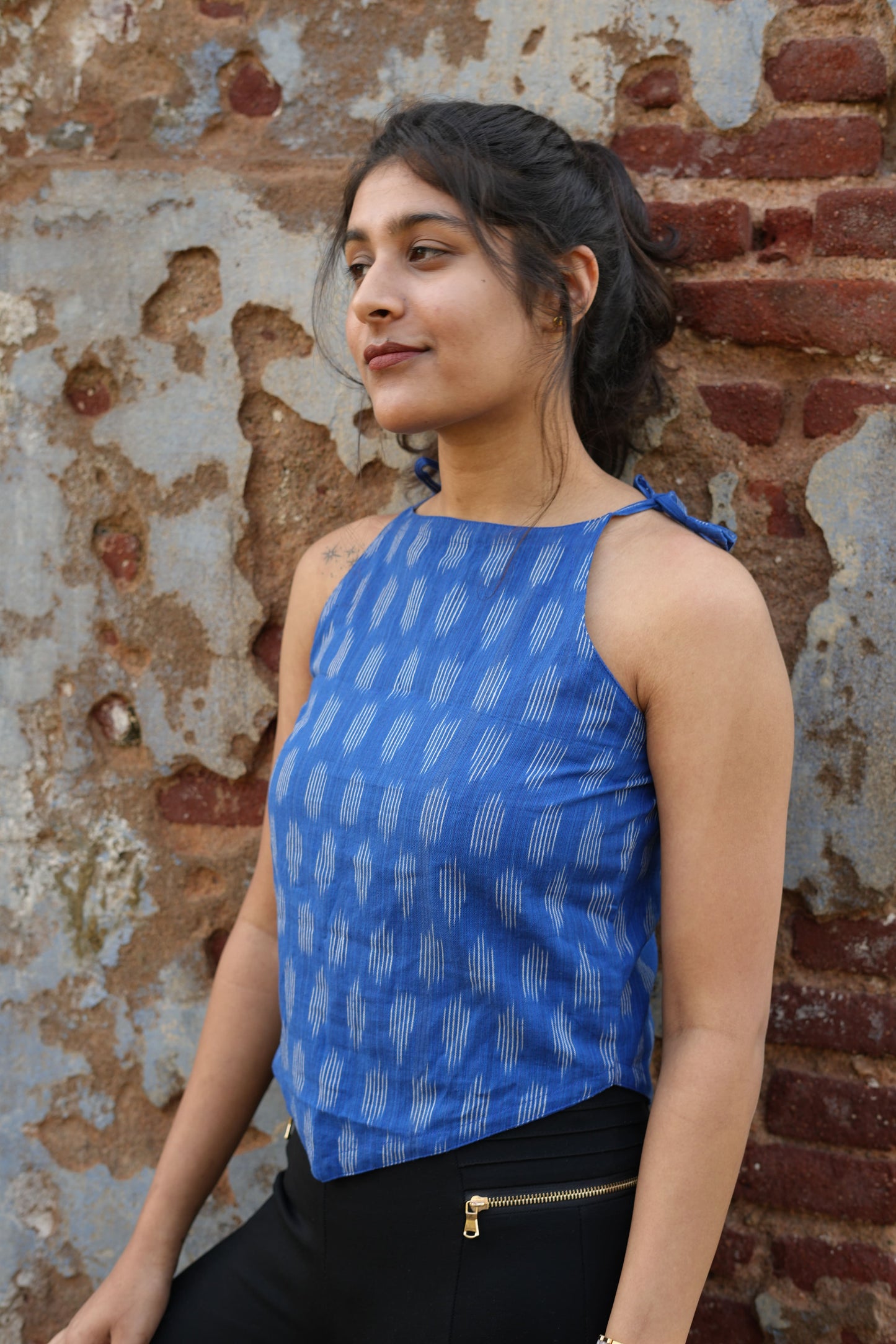 Ikkat Knot Top
