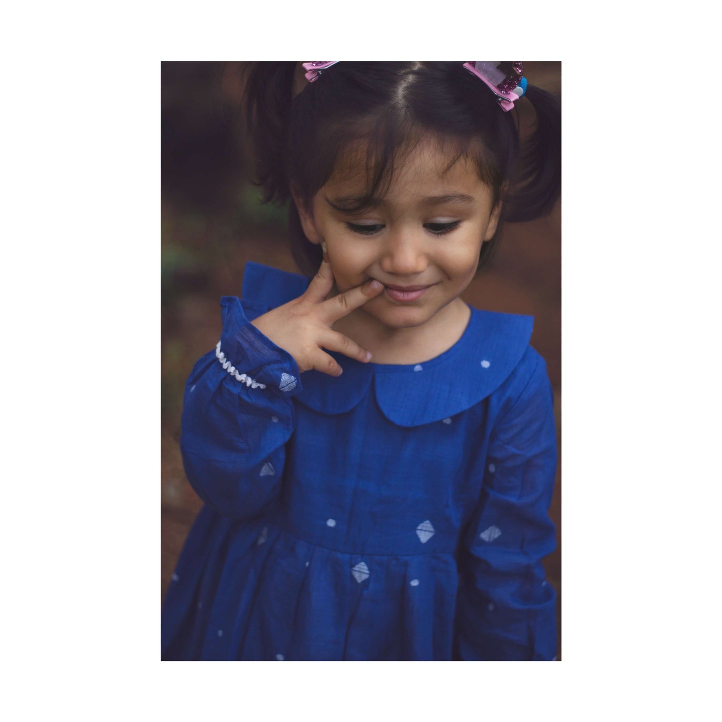 Blue Jamdani Dress