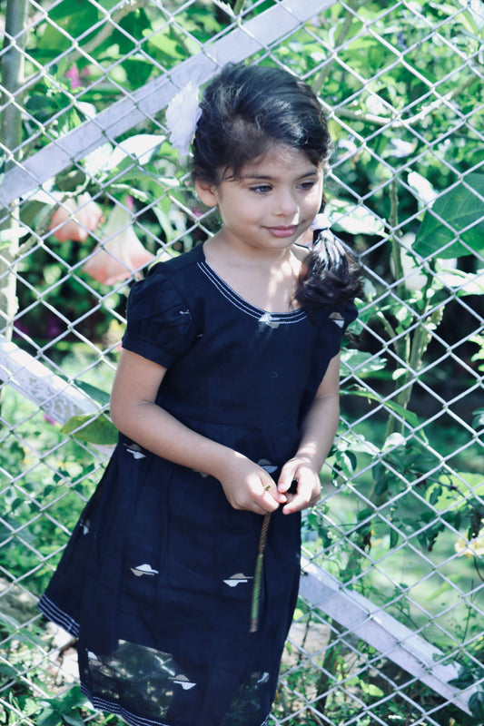 Black Jamdani Dress