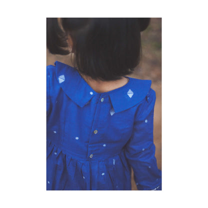 Blue Jamdani Dress