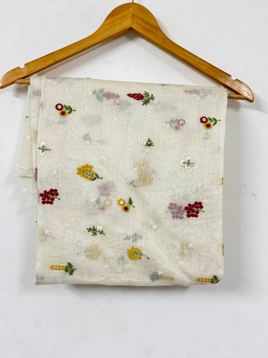 Chanderi silk Embroidered kurta set