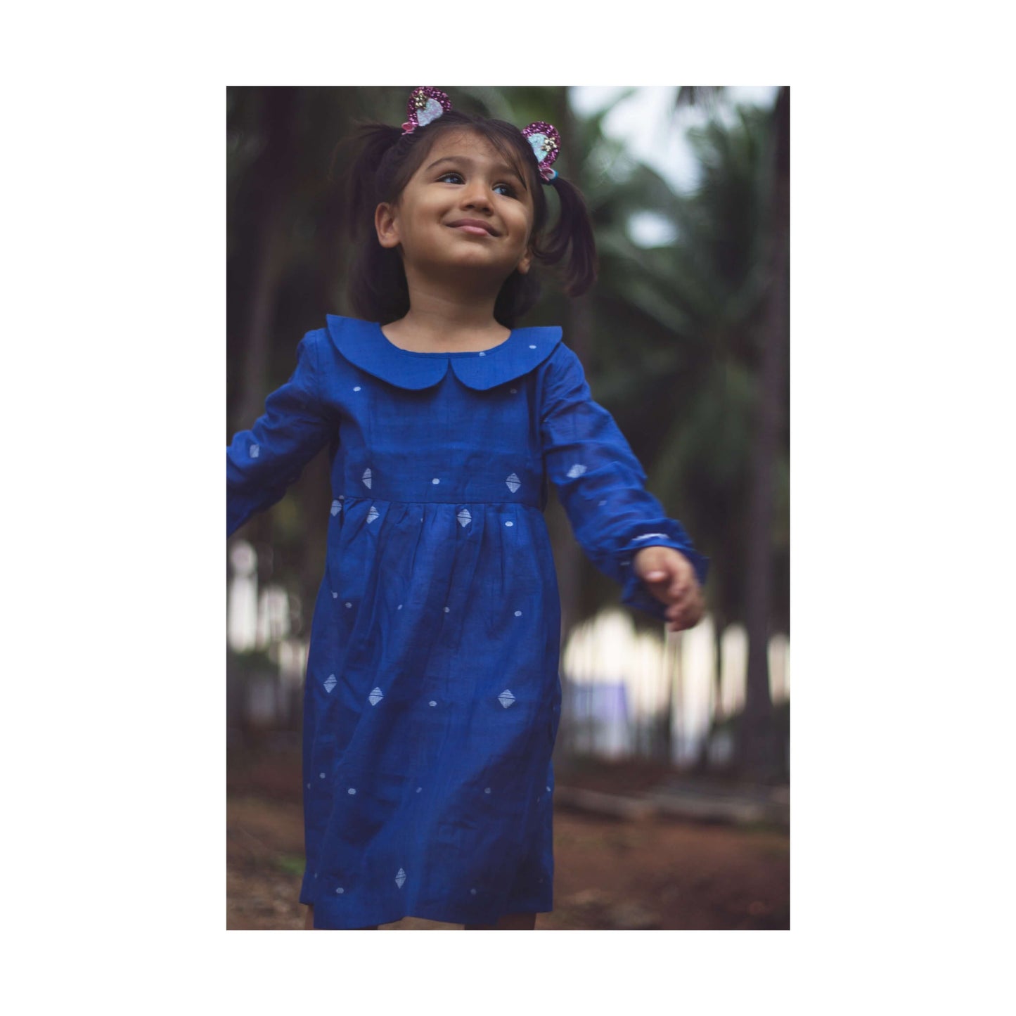 Blue Jamdani Dress