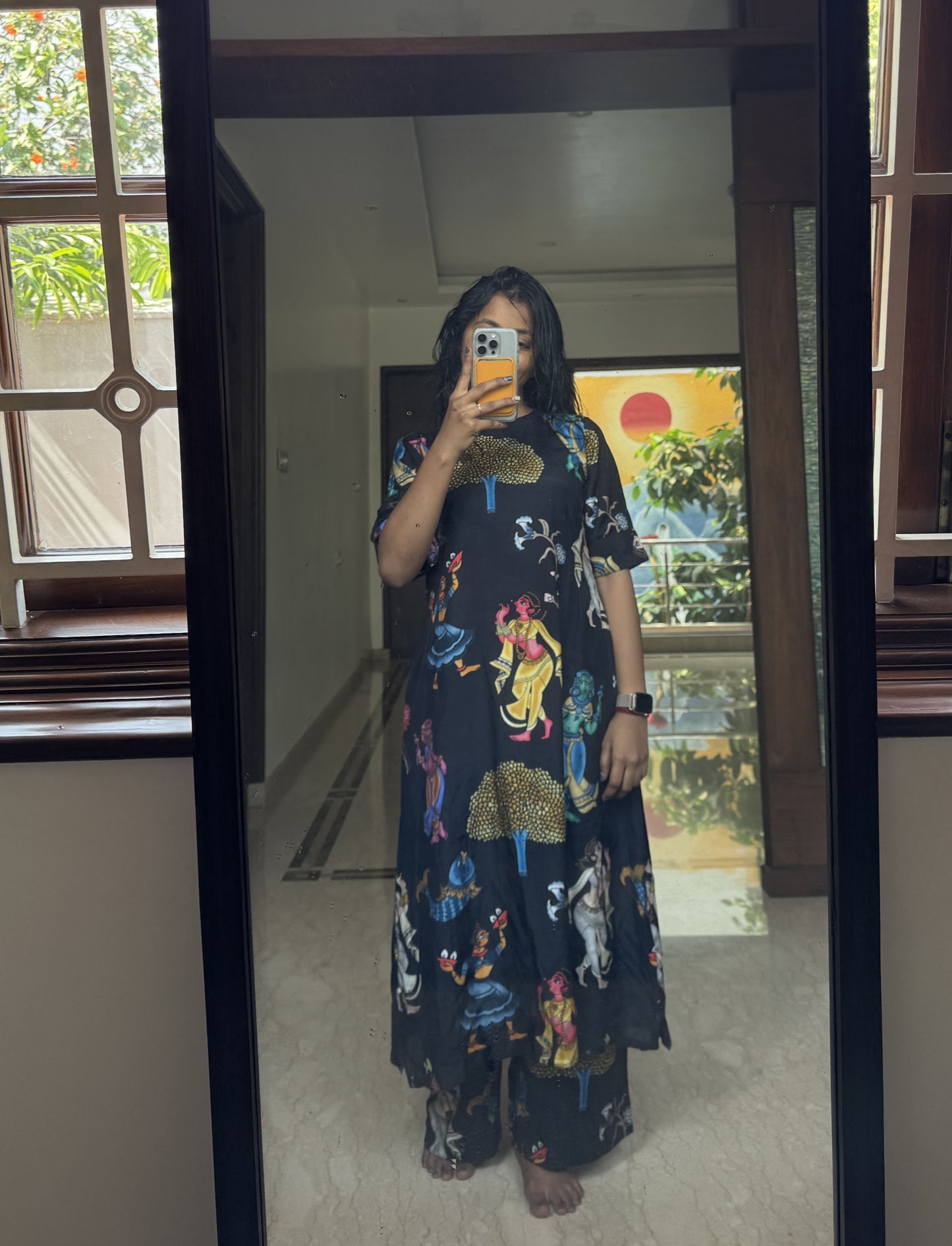 Black Kalamkari Coord Set