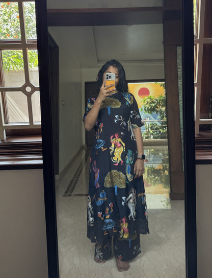 Black Kalamkari Coord Set