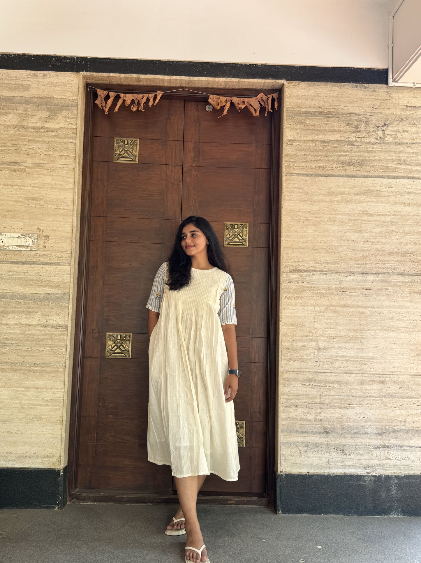 Khadi Pintuck Dress