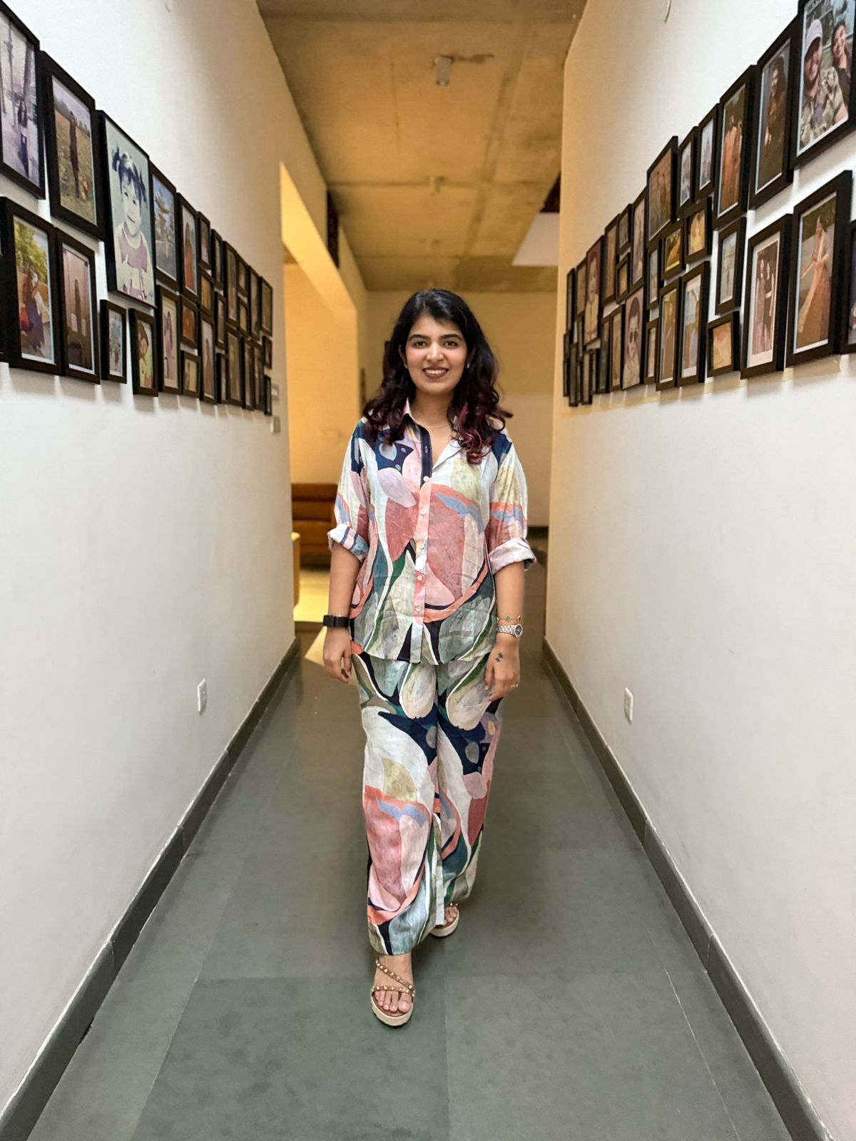 Abstract Watercolor Print Co-ord.