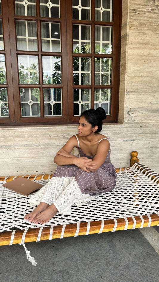 Ikkat Backless Dress