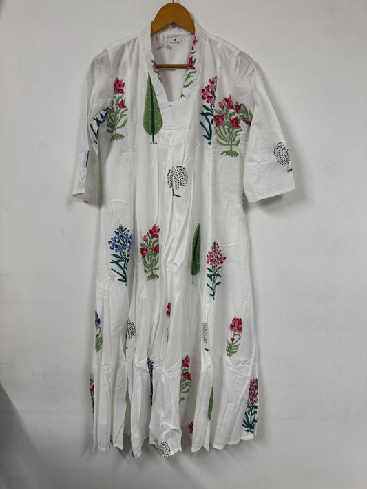 Mughal Garden Hand Block Print Tunic Dress