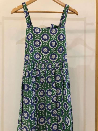 Green Blue Floral dress