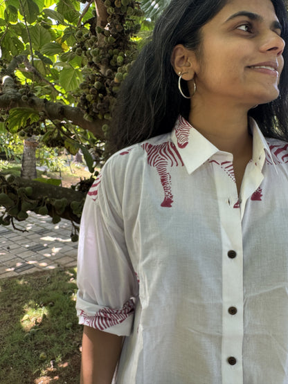 Crimson Zebra Shirt