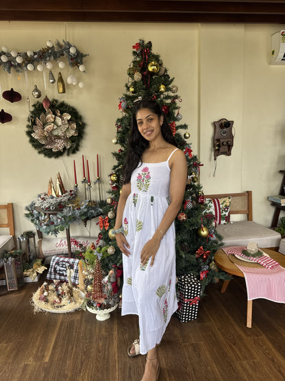 White Spaghetti Dress