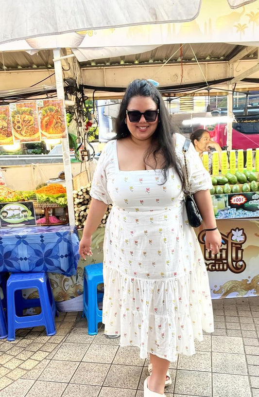 Daisy Field Tiered Midi Dress