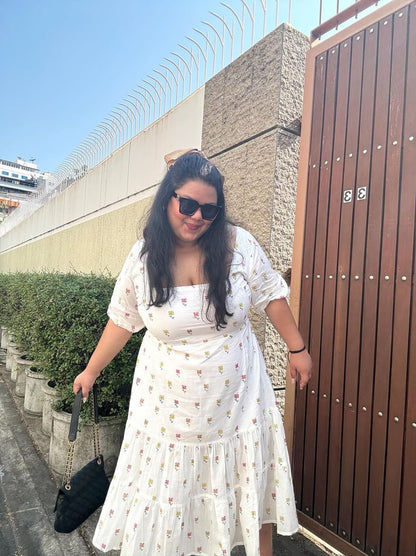 Daisy Field Tiered Midi Dress