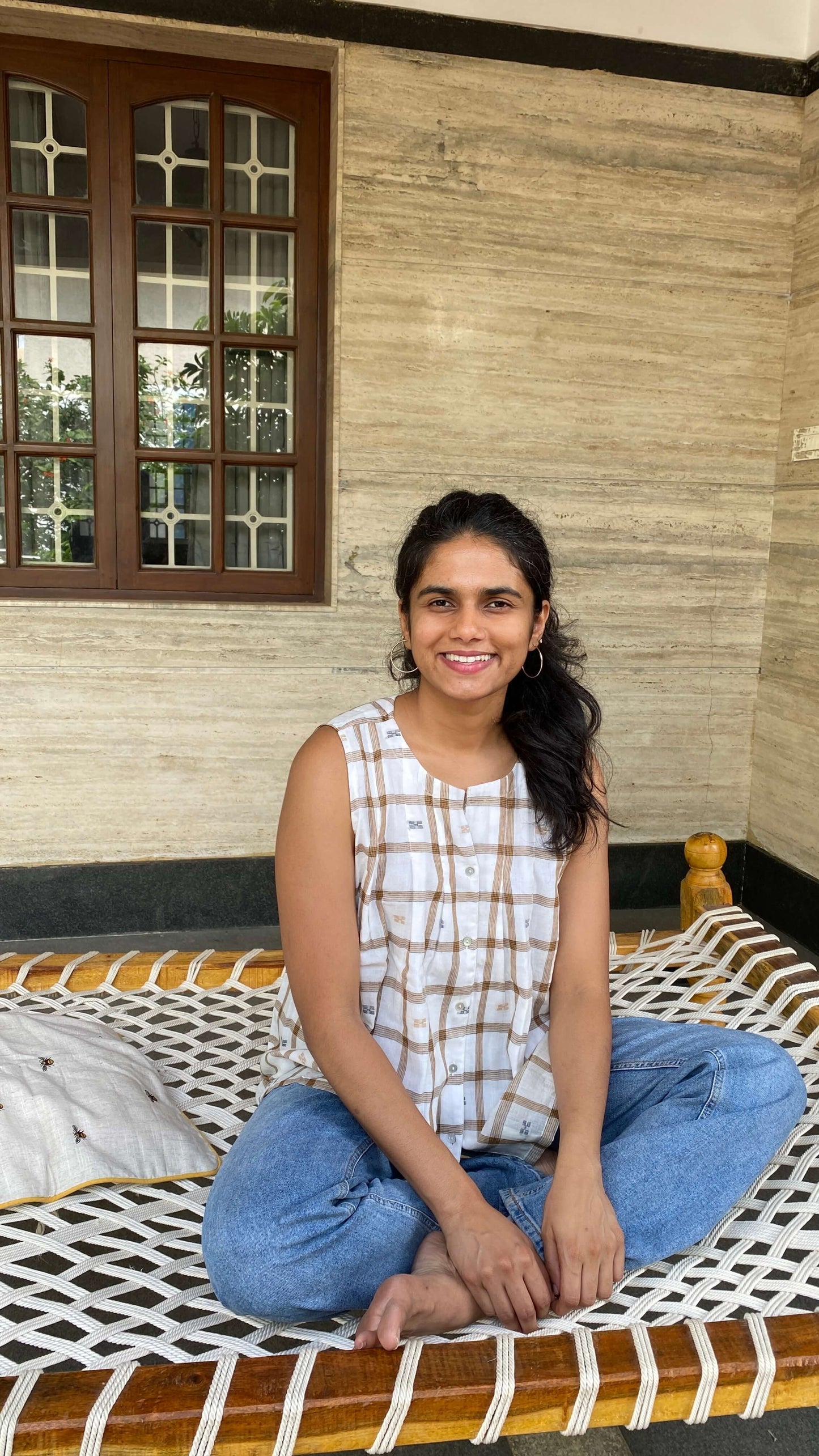 Khadi Jamdani Top