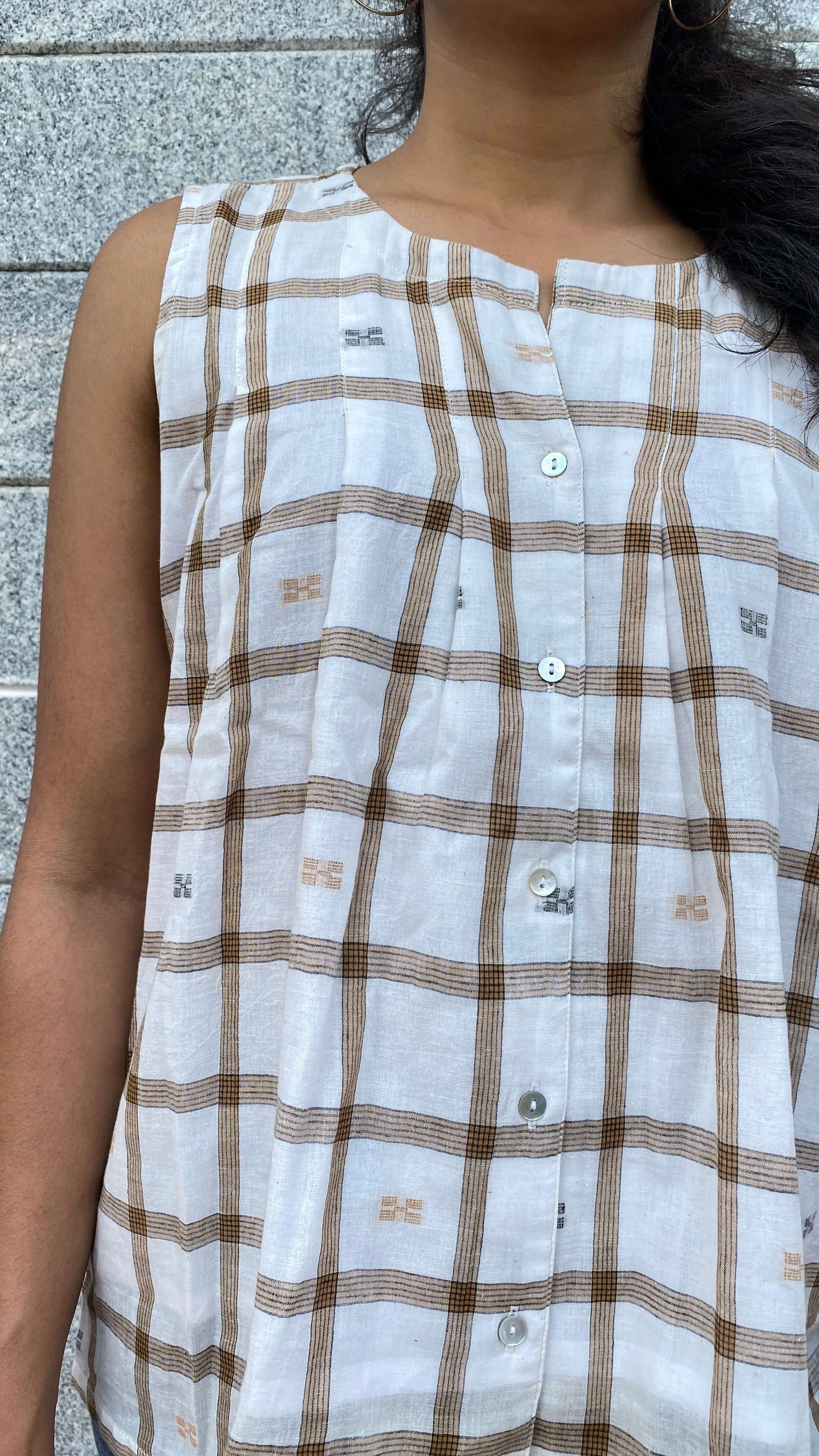 Khadi Jamdani Top