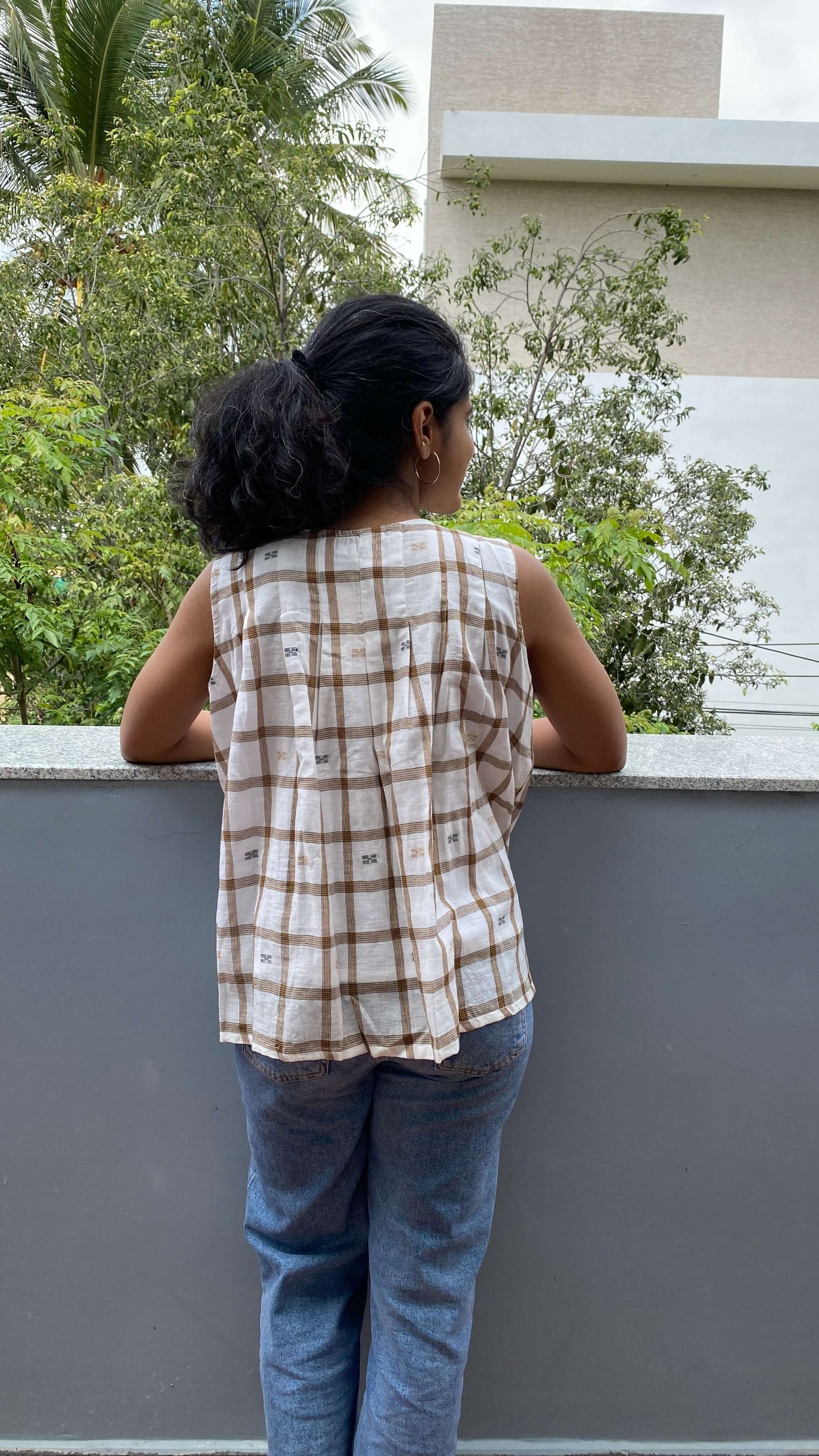 Khadi Jamdani Top