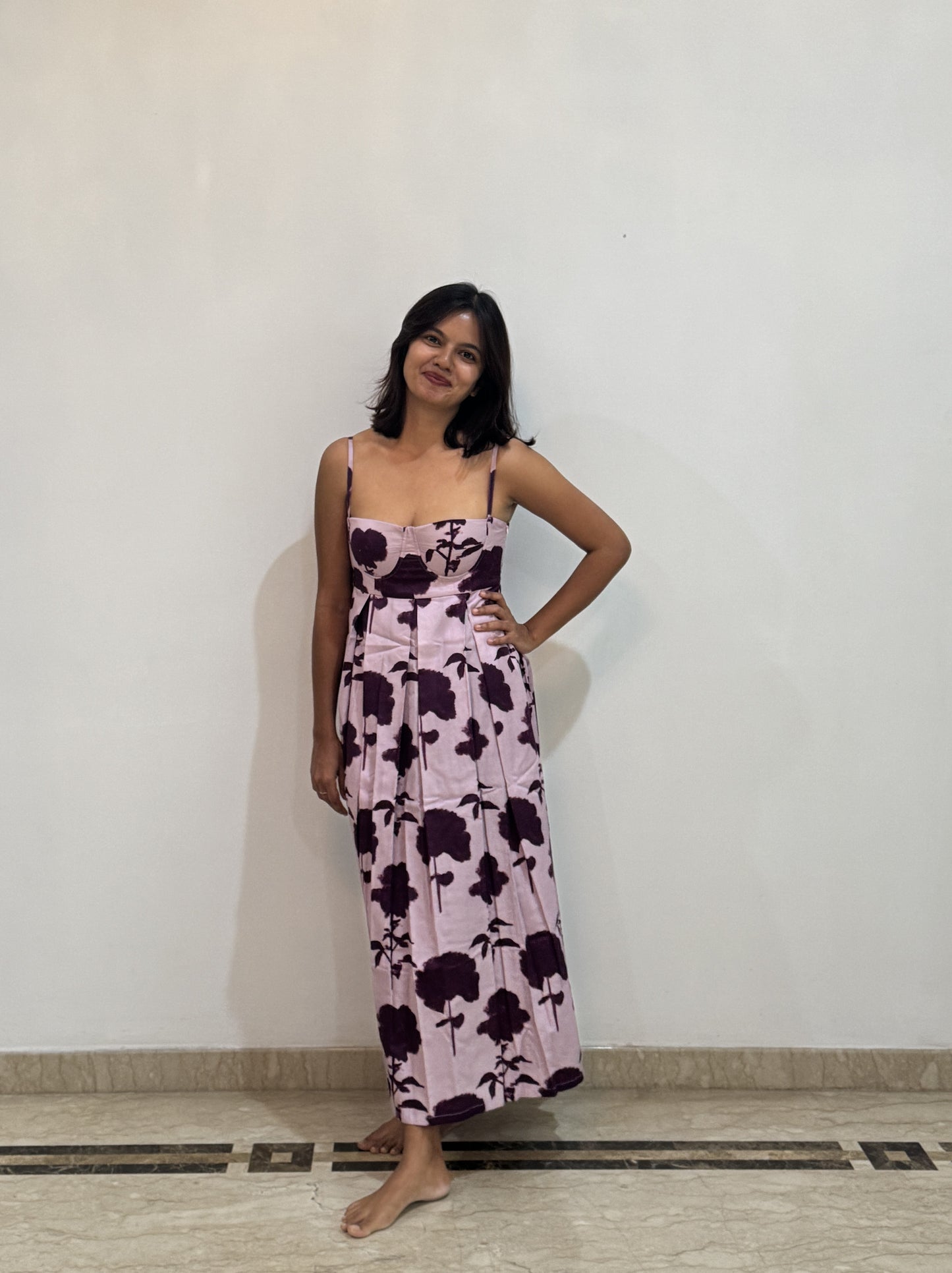 Purple Stick Flower Dress