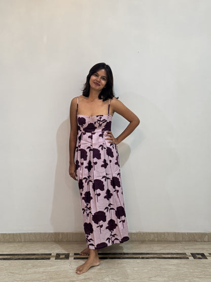 Purple Stick Flower Dress