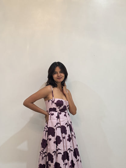 Purple Stick Flower Dress