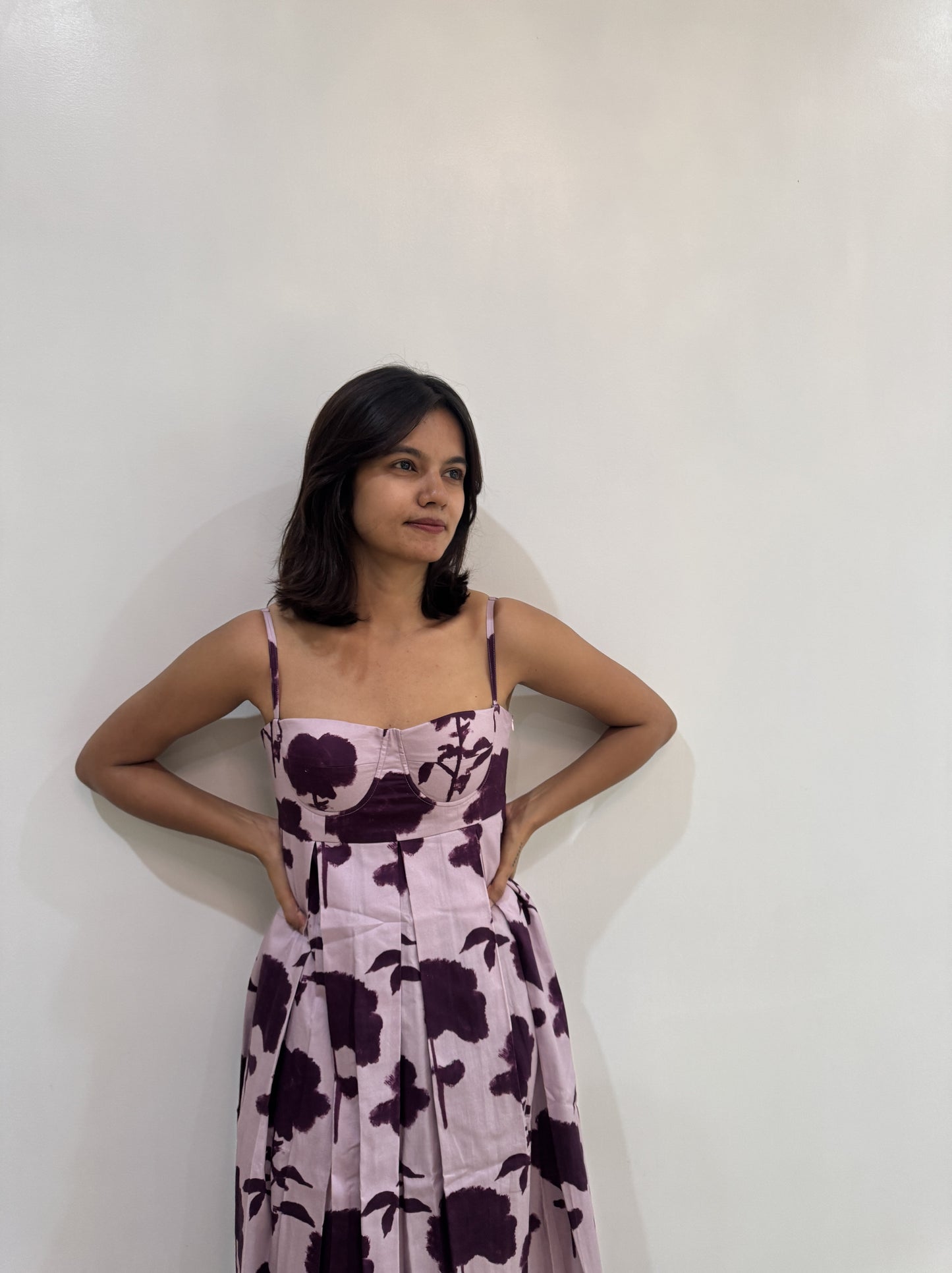 Purple Stick Flower Dress