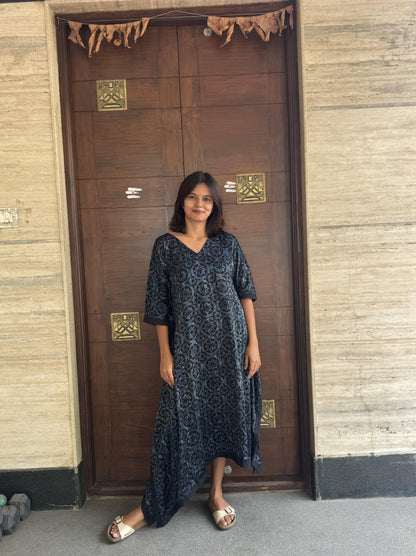 Ajrakh Modal Kaftan Dress