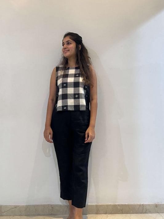 Black Jamdani Top