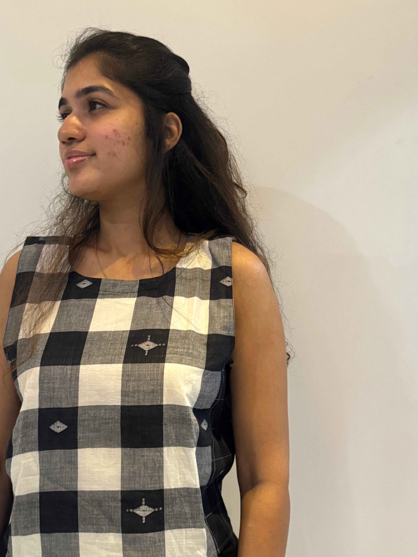 Black Jamdani Top